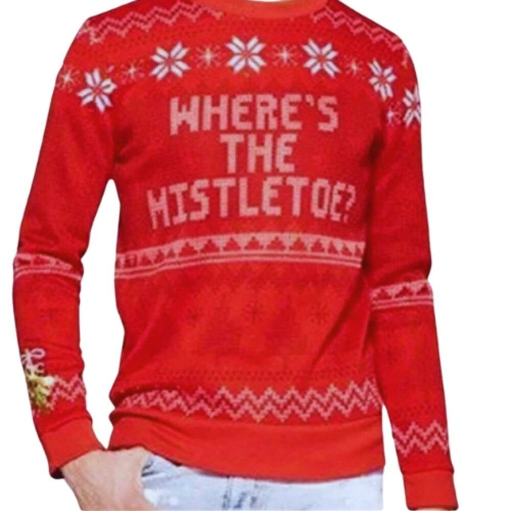 MAD Engine Clothing - Ugly Christmas Sweater Wheres the Mistletoe NWOT S…